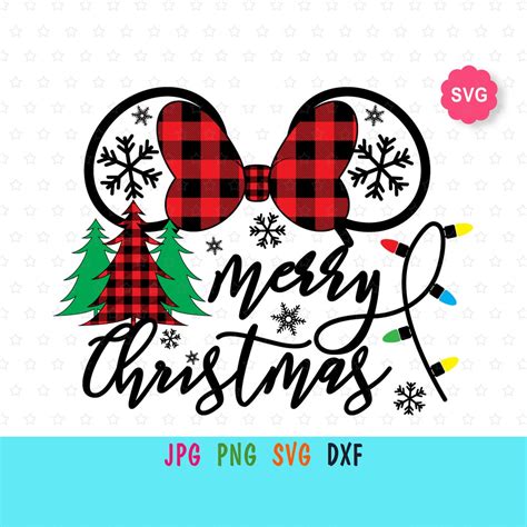Minnie Merry Christmas SVG for cricut Mickey Christmas | Etsy