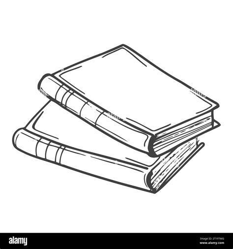 Hand Drawn Stack Of Books Vector Stock Vector Image And Art Alamy