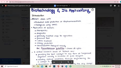 Biotechnology And Its Applications Notes Free Notes Pdf Class 12