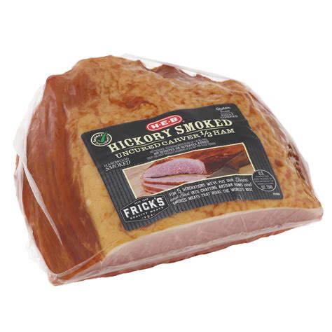 H E B Fully Cooked Boneless Hickory Smoked Uncured Carver Half Ham Shop Meat At H E B
