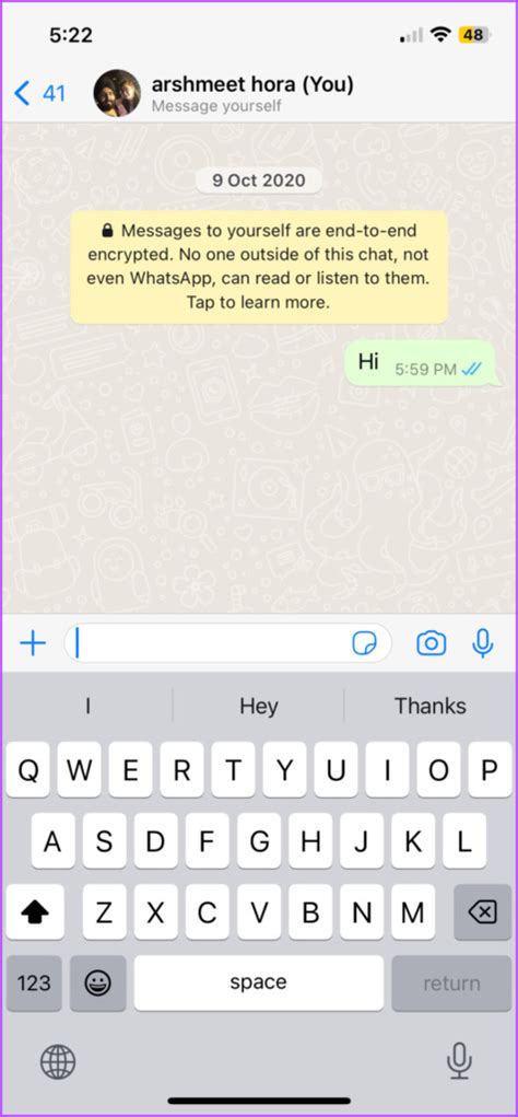 How To Message Yourself On Whatsapp From Iphone Android Web And