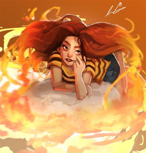 Flame Girl Draw In My Style Challenge Matthew Wawn On Artstation At