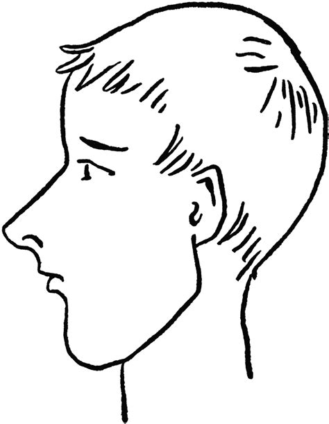 Profile Of A Young Boy Clipart Etc