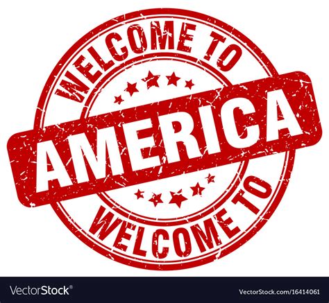 Welcome To America Royalty Free Vector Image Vectorstock