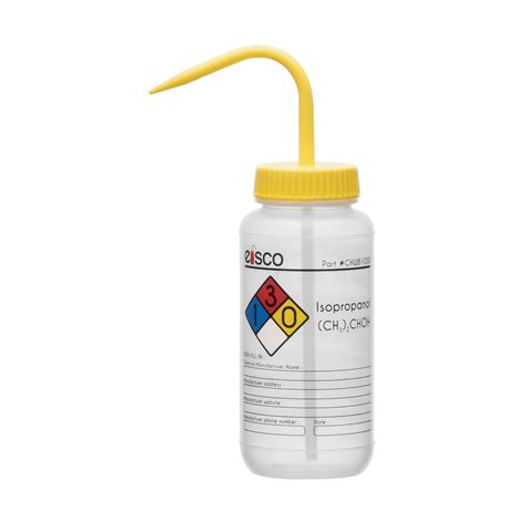 Isopropanol Wash Bottle 500ml Wide Mouth Ldpe Eisco Labs Ebay