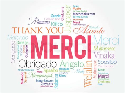 Merci Thank You In French Stock Vector Colourbox