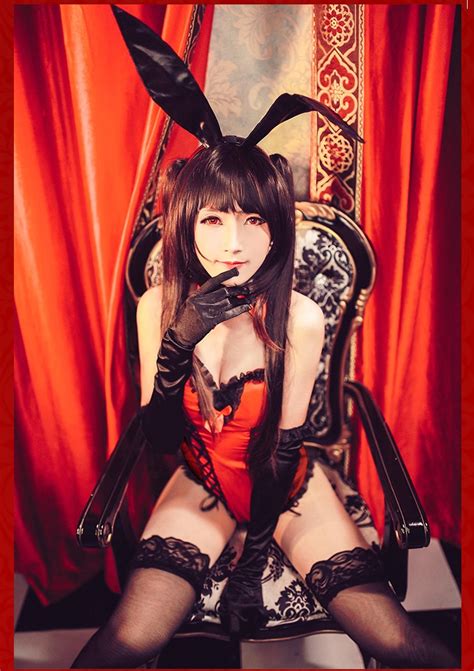 Tokisaki Kurumi Sexy Bunny Girl Cos Anime Cartoon Halloween Date A Live