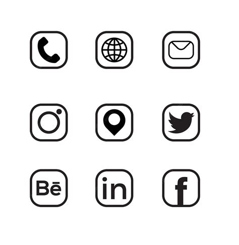 Premium Vector Free Vector Social Media Icons Set