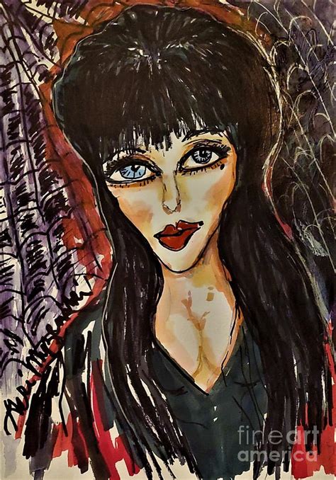 Elvira Mistress Of The Dark Mixed Media By Geraldine Myszenski
