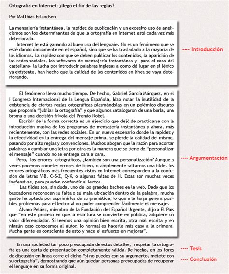 Ejemplo De La Estructura De Un Texto Argumentativo Coleccion De Ejemplo