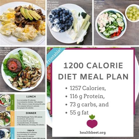 1200 Calorie Low Carb Meal Plan Health Beet