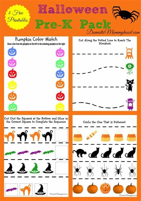 Free Pre-K Halloween Pack Printable - Domestic Mommyhood