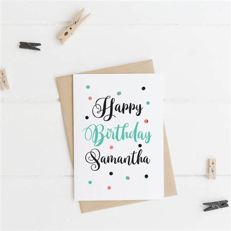 Personalised Happy Birthday Calligraphy Greeting Card By Do You Punctuate