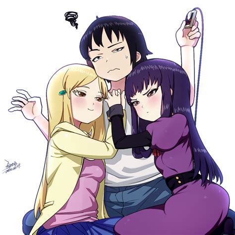 Oono Akira Hidaka Koharu And Yaguchi Haruo High Score Girl Drawn By