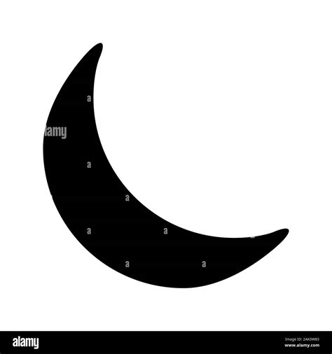 Croissant De Lune Silhouette Vector Icône Symbole Design Illustration
