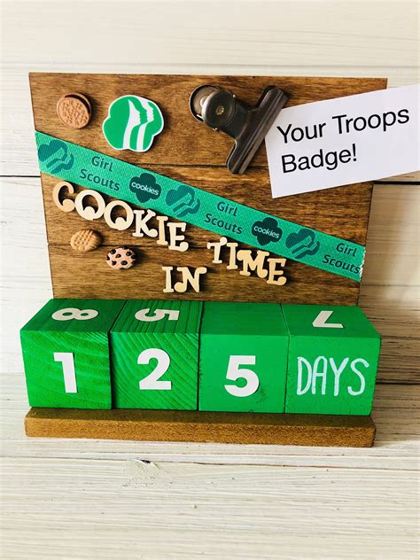 Girl Scout Cookie Countdown Calendar Etsy Girl Scout Crafts Girl