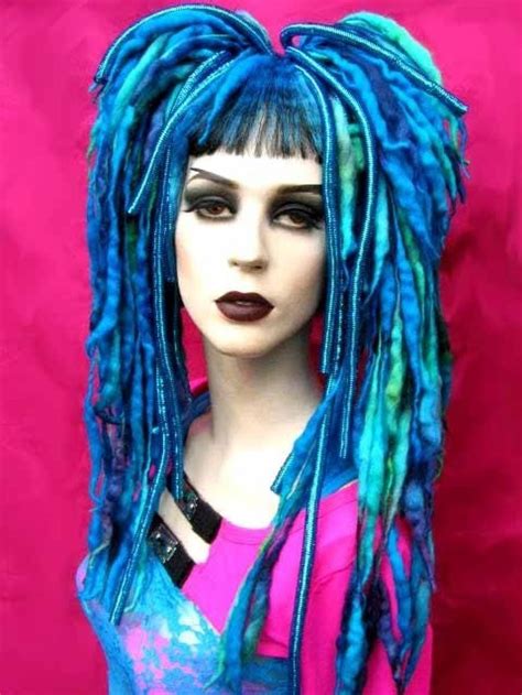 Purple Dreads Dread Falls Gothic People Gothic Hairstyles Synthetic
