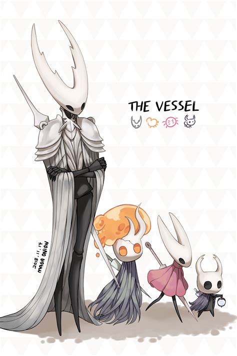 Knight Hornet Pure Vessel And Broken Vessel Hollow Knight Drawn By