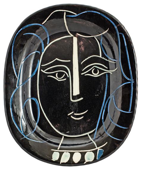 A Pablo Picasso Visage De Femme Faience Dish Madoura Vallauris