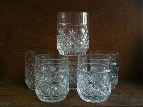 Vintage Lead Crystal Drinking Glasses Crystal Glassware Lead Crystal Crystal Drinking Glasses