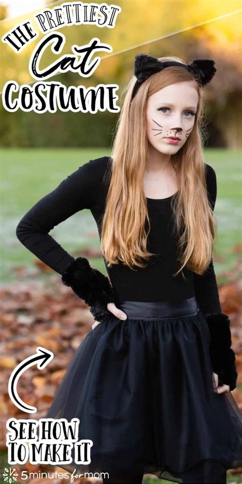 Easy Cat Costume How To Make A Gorgeous Black Cat Costume 5 Minutes For Mom