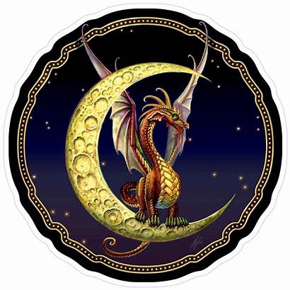 Window Stickers Peace Spiritual Decals Dragon Moon
