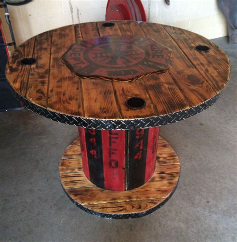 Wooden Spool Firemans Table Diy Outdoor Wood Projects Scrap Wood