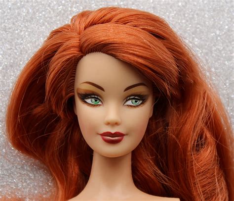 new 2022 barbie christmas holiday doll red hair redhead model muse nude barbie barbie