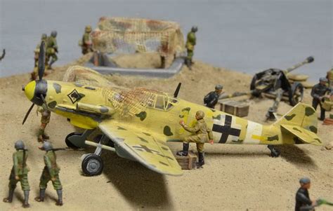 Diorama Ww2 172 172 135 Airfix Luftwaffe Airfield Set Dak Afrika