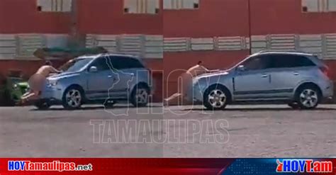 Hoy Tamaulipas Viral Nacional VÃ DEO Captan a hombre desnudo sobre una camioneta en Puebla