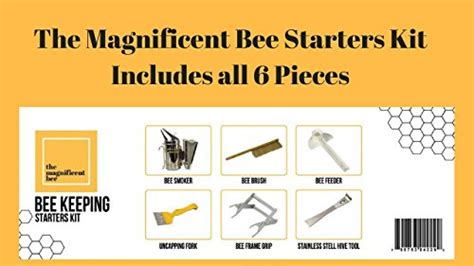 The Magnificent Bee Beekeeping Supplies Starter Kit 11 Piece Set All