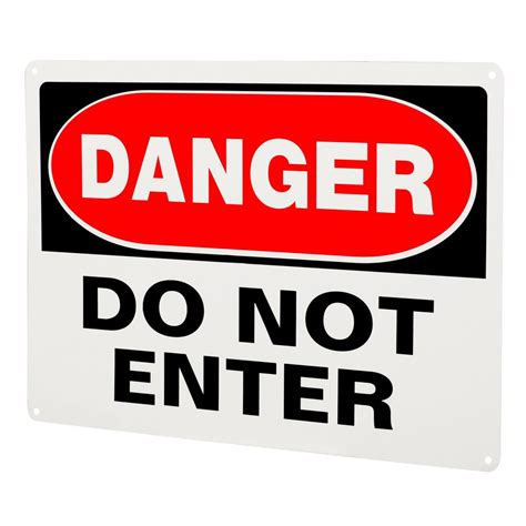 Everbilt 10 In X 14 In Aluminum Danger Do Not Enter Sign 31154 The