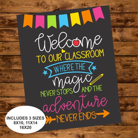 Welcome To Our Classroom Sign Instant Download Back To Etsy