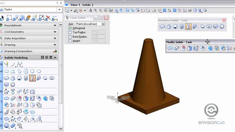 3d Primitive Solids Slab And Cone Microstation V8i Selectseries