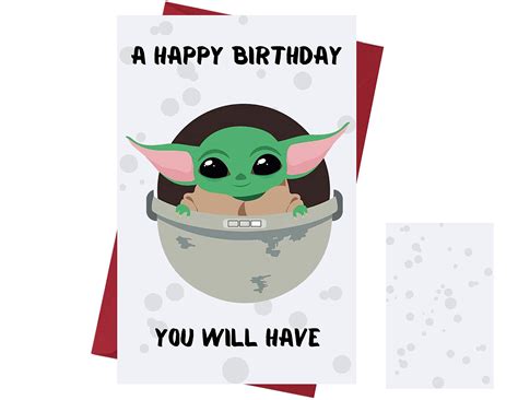 Buy Funny Baby Yoda Birthday Card Baby Yoda Anniversary Card Star