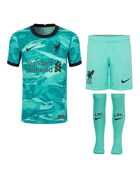 This aspect of the design is inspired by the colors of the club crest and teal also represents the city of liverpool. Nike Kids Liverpool 20/21 Away Kit - Green | Life Style ...