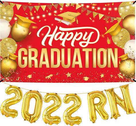 Rn 2022 Balloons Gold16 Inch Congrats Nurse Banner