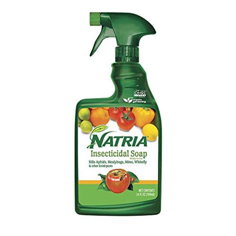 It also damages the protective waxy coating on insects. Natria 706230A Insecticidal Soap Organic Miticide, 24 oz ...