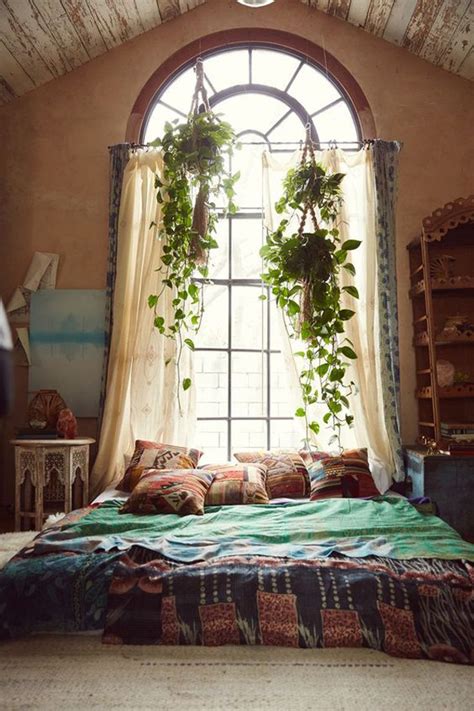 Cozy Bohemian Bedroom Ideas With Window Plant Homemydesign