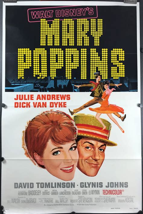 Walt Disneys Mary Poppins Original Vintage Movie Poster Original