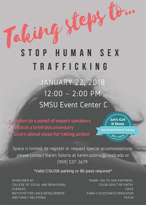 Program Jan 22 At Csusb Targets Human Sex Trafficking Csusb News Csusb