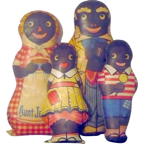 194950 Aunt Jemima Uncle Mose Wade And Diana Premium Dolls Old