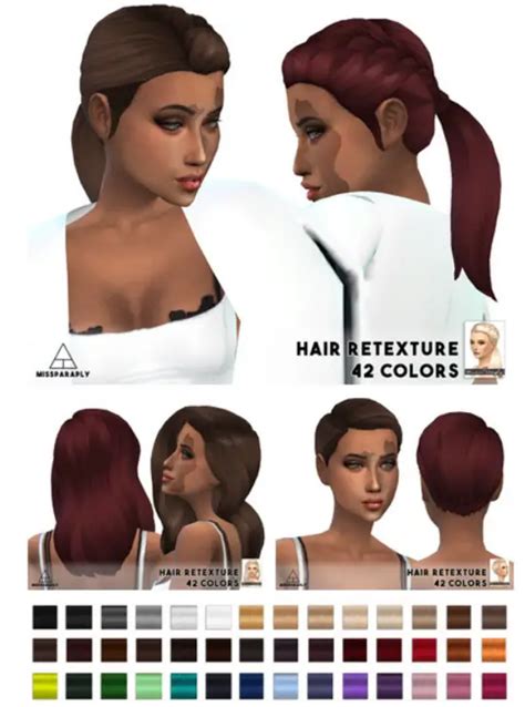 Sims 4 Hairs Miss Paraply Clay Hairstyle Retextured