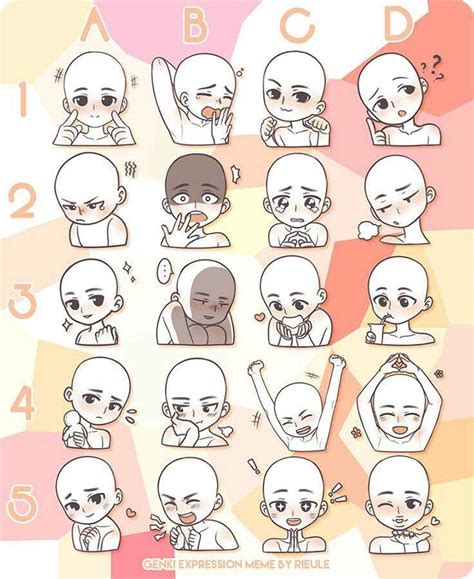📙anime Facial Expression Charts📙 Drawing Expressions Art Reference