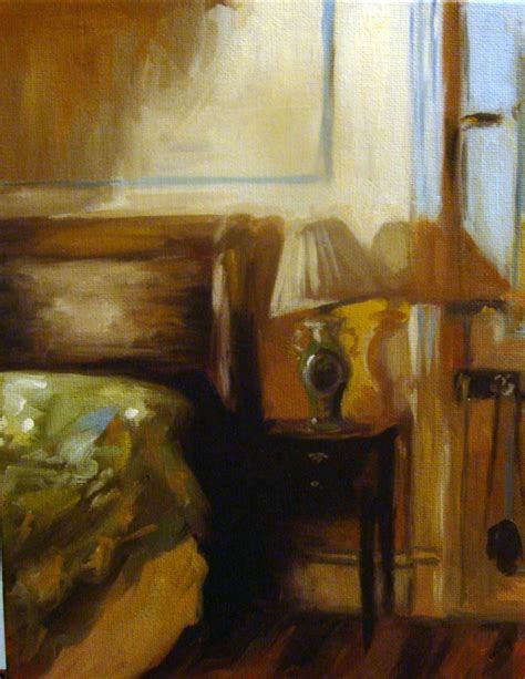 Jonelle Summerfield Oil Paintings Nightstand And Lamp