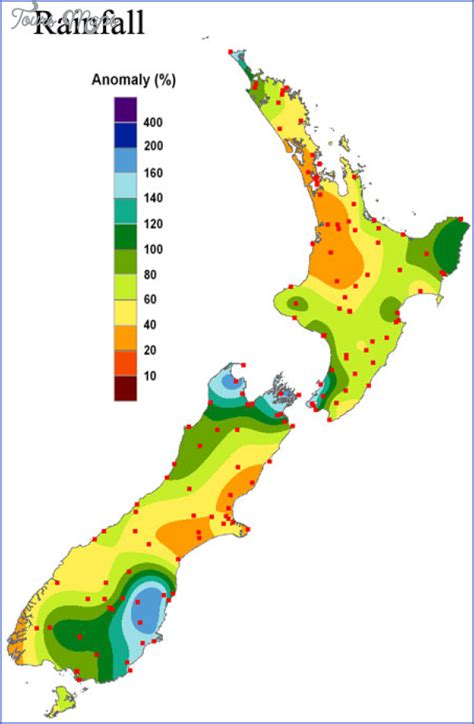 New Zealand Climate Map - ToursMaps.com