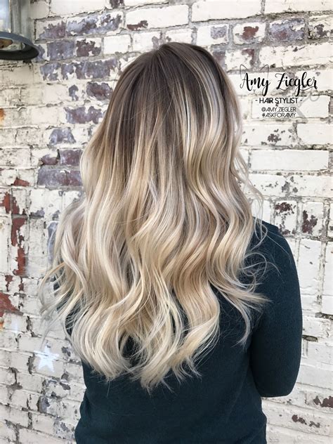 We did not find results for: Platinum neutral blonde balayage ombre smudge root by ...