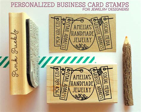 Choose from a variety of business card designs that you can personalize to fit your style. Personalized Business Card Stamp, Business Card Rubber ...