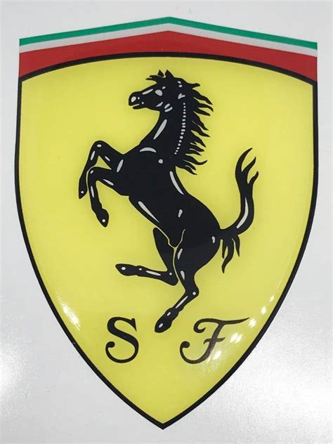 1pcs X Ferrari Sticker 100x75mm Domed 3d Logo Decal Ferrari Sign