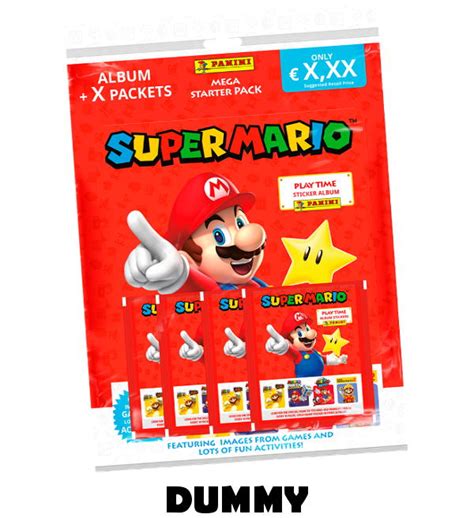 Panini Super Mario Play Time Sticker Starter Pack Album 4 Tüten